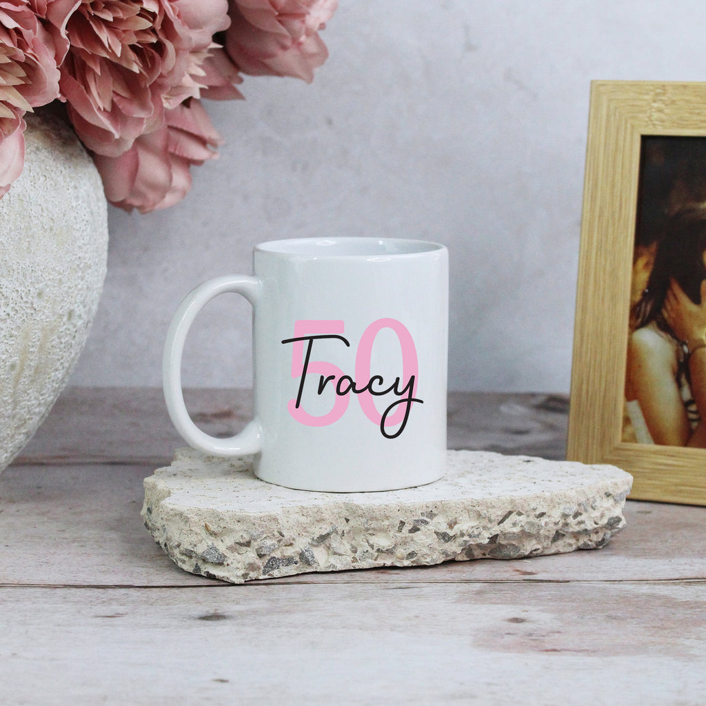 Personalised 50th Birthday Mug & Coaster Set