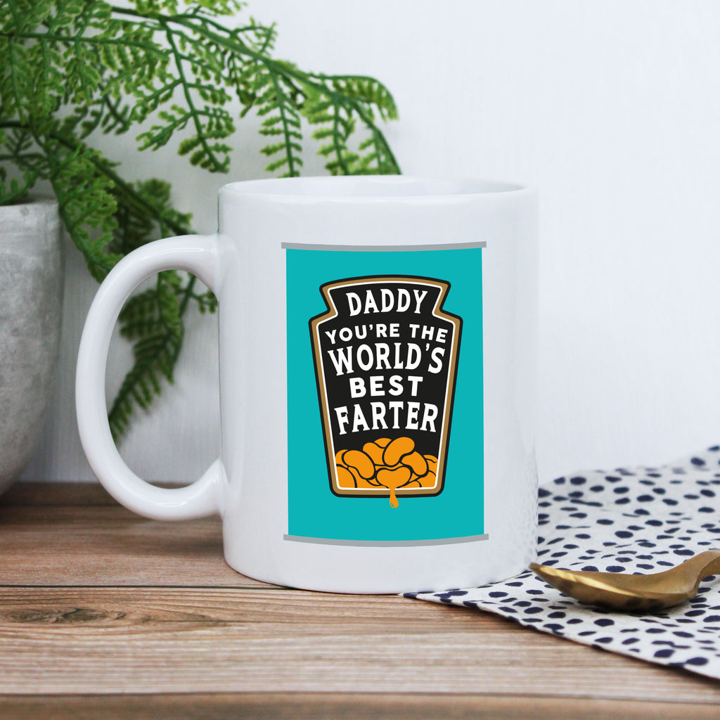 Personalised 'Dad You're The World's Best Farter' Coffee Mug with Coaster Option