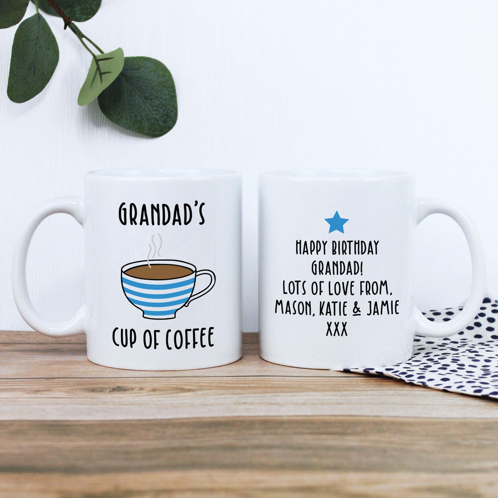 Personalised Grandad's Coffee & Biscuits Board with Mug Option