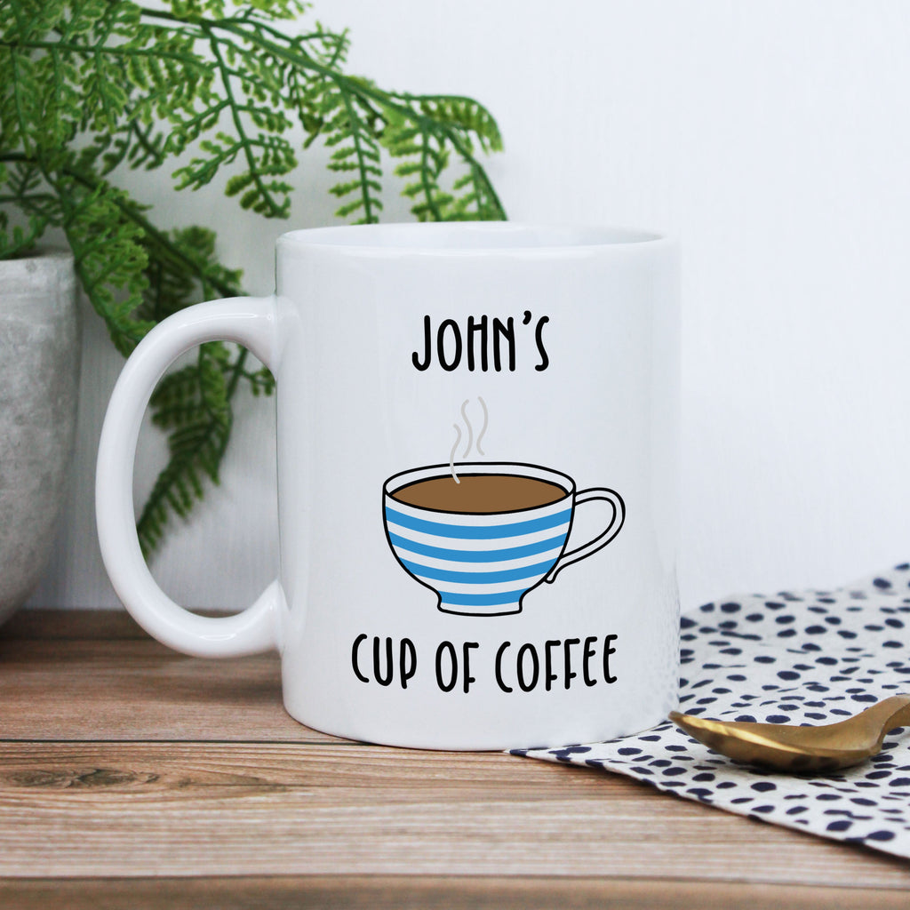 Personalised 'Coffee & Biscuits' Board with Cup of Coffee Mug Option - Any Name