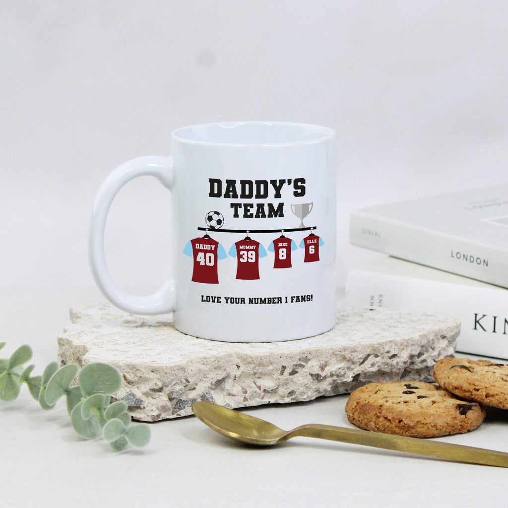 Personalised 'Dad’s Team' Football Mug