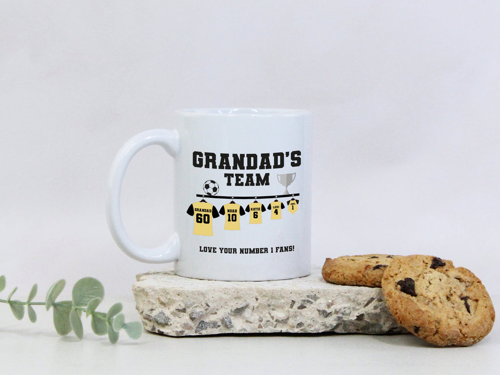 Personalised 'Dad’s Team' Football Mug