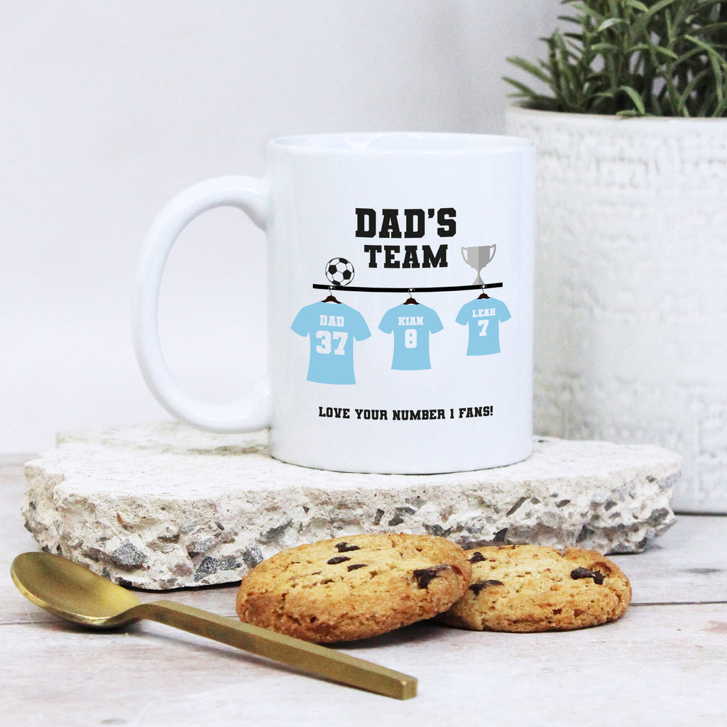 Personalised 'Dad’s Team' Football Mug