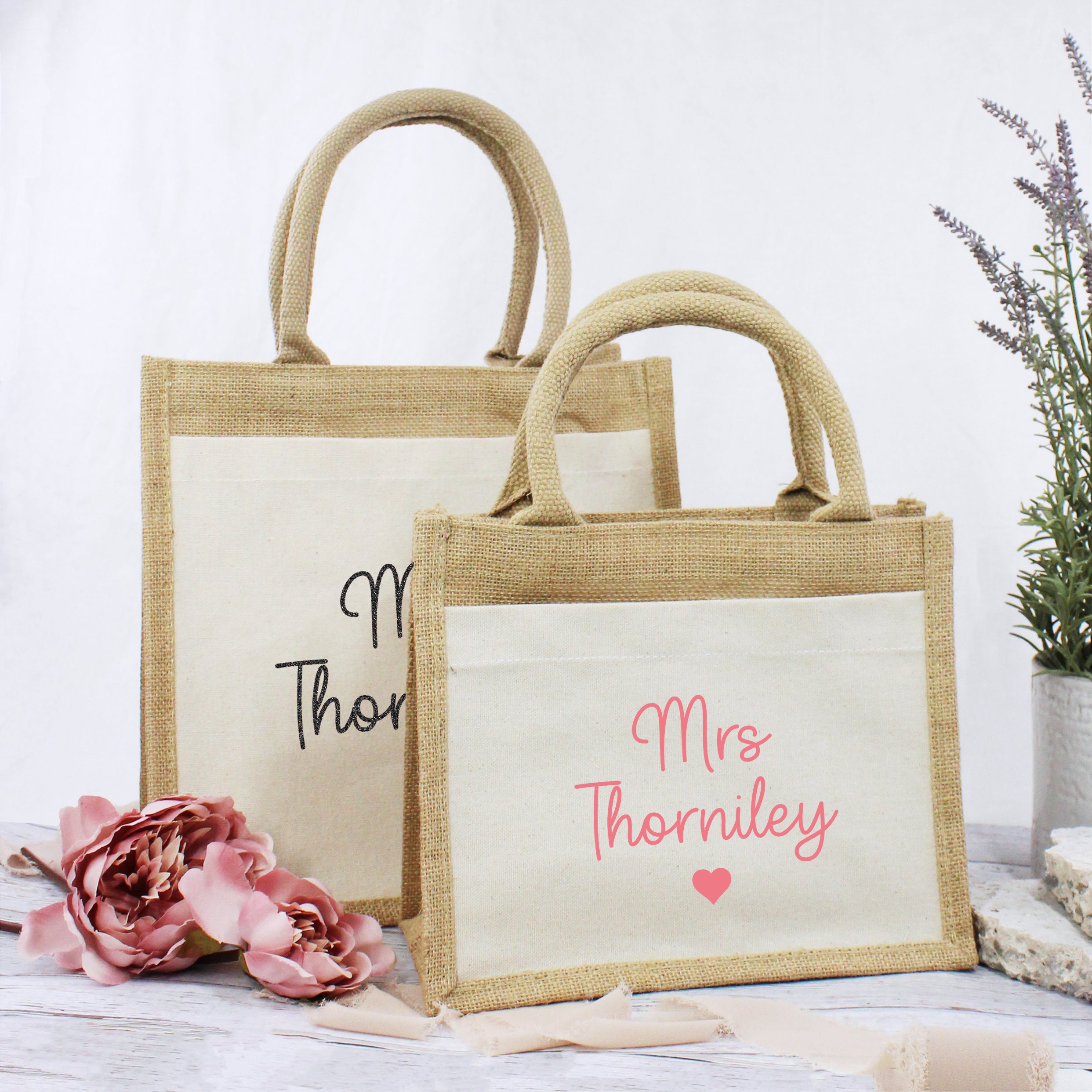 Personalised Teacher Jute Bag Available in Sizes