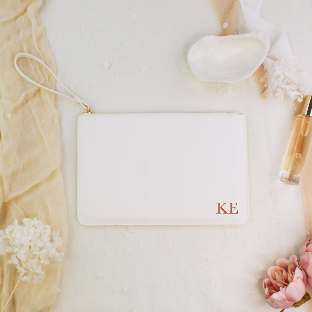 Personalised Wedding Clutch Bag with Initials