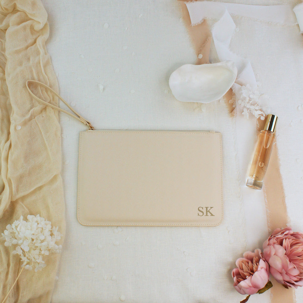 Personalised Wedding Clutch Bag with Initials