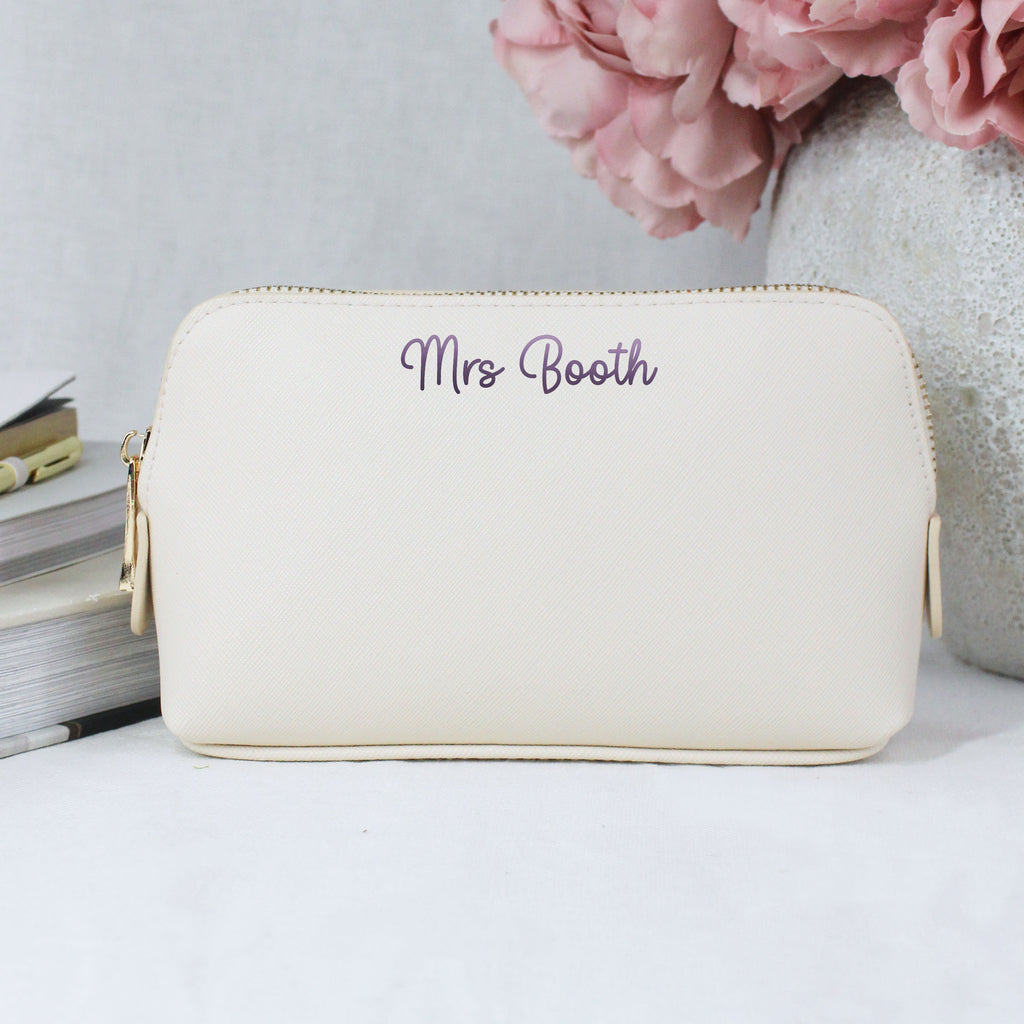 Personalised Medium PU Leather Teacher Pencil Case