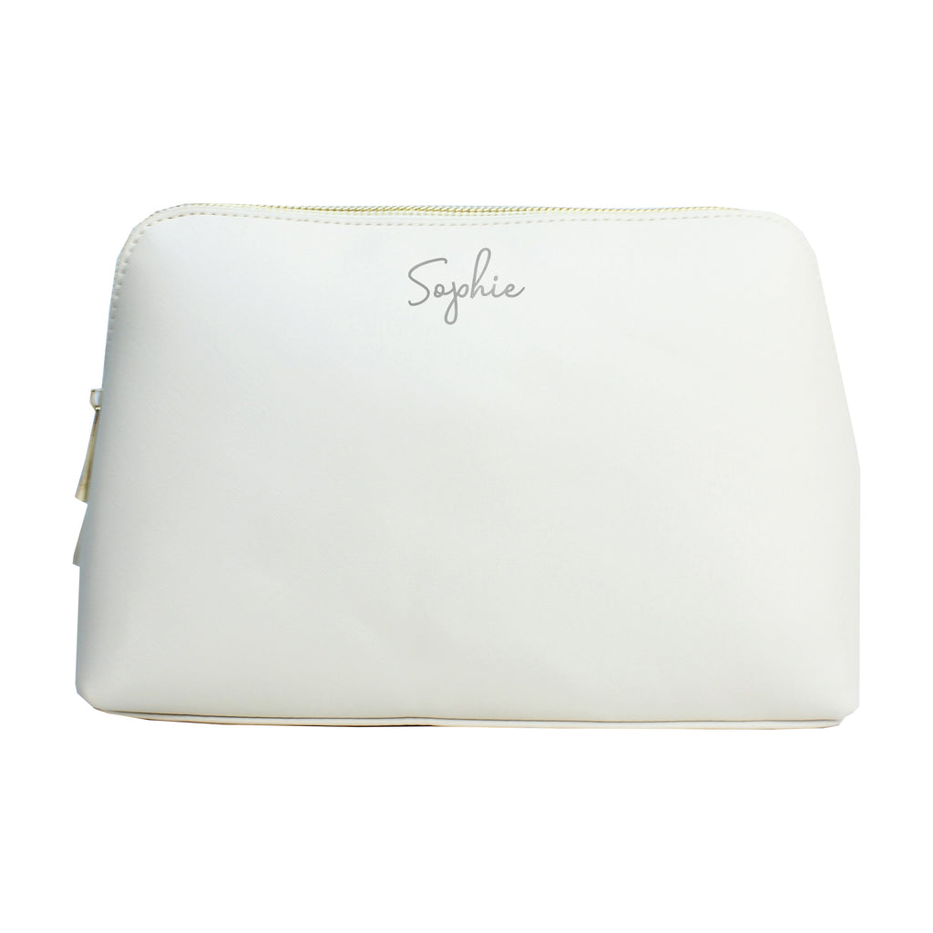 Personalised Large PU Leather Make Up Bag with Name