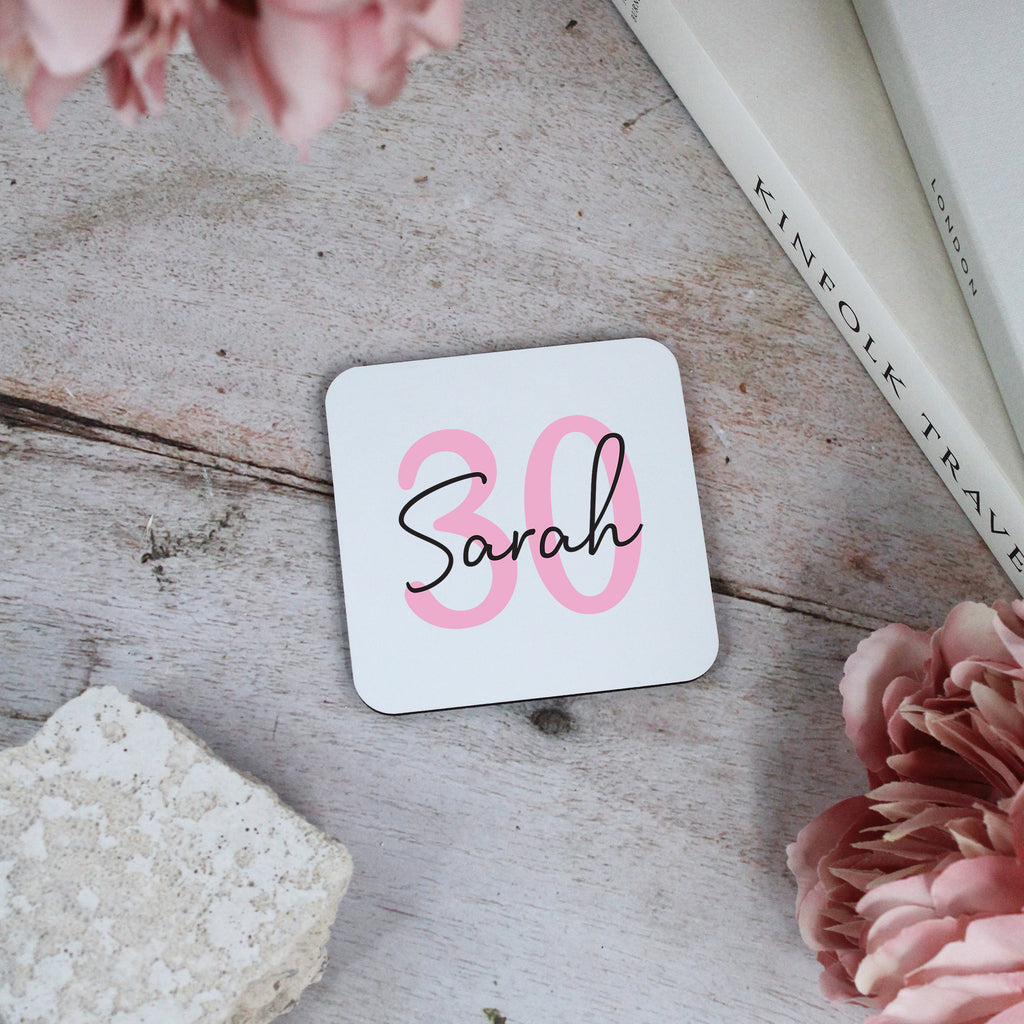 Personalised 30th Birthday Mug & Coaster Set