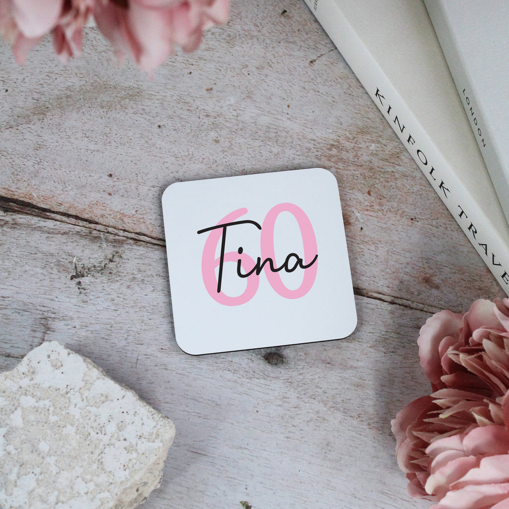 Personalised 60th Birthday Mug & Coaster Set