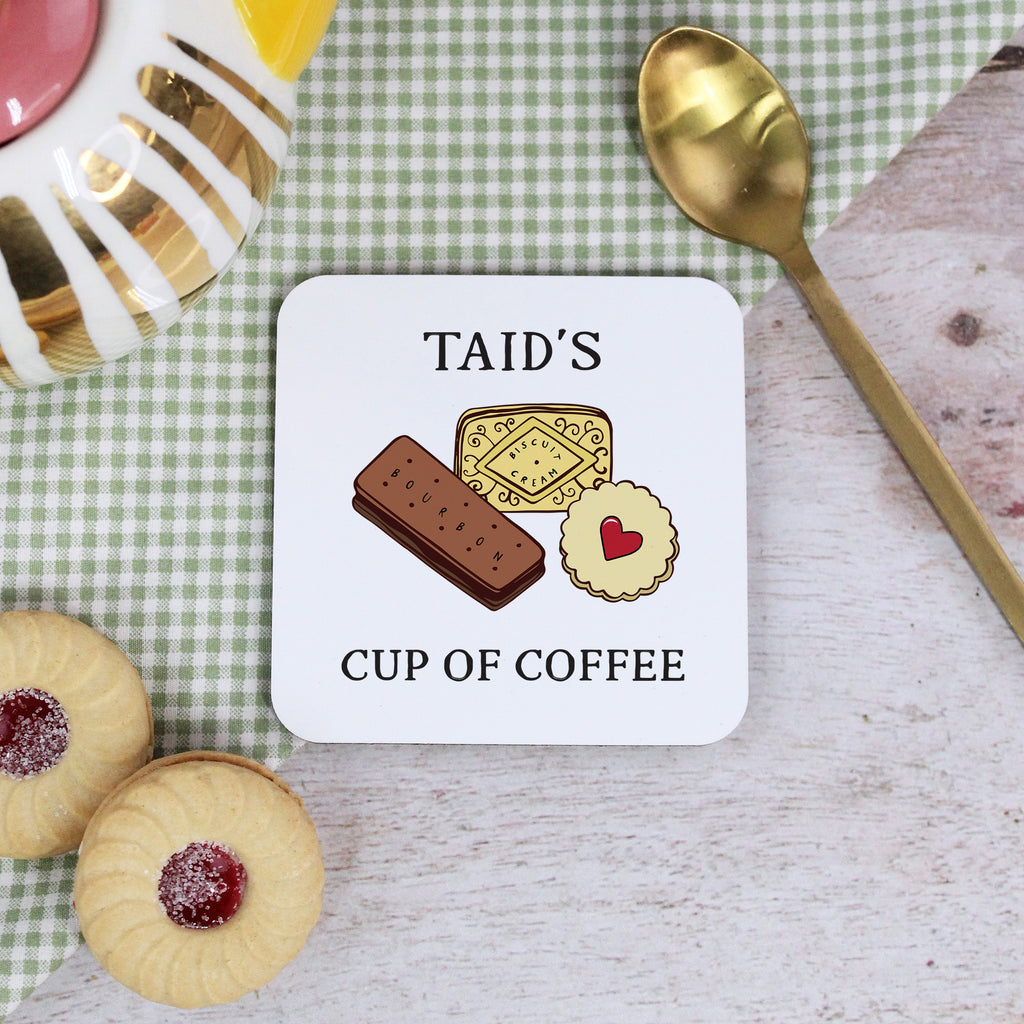 Personalised 'Grandad's Cup of Coffee' Biscuits Coaster