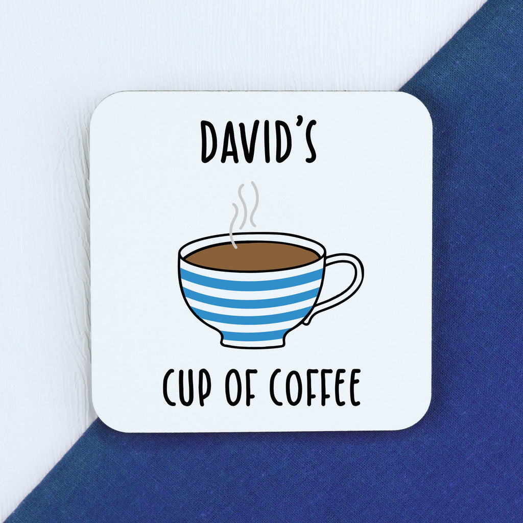 Personalised 'Coffee & Biscuits' Board with Cup of Coffee Mug Option - Any Name
