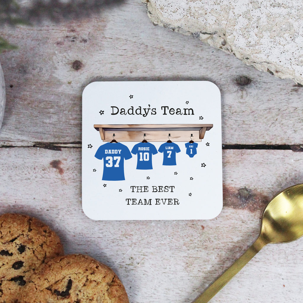 Personalised 'Dad’s Football Team' Coaster