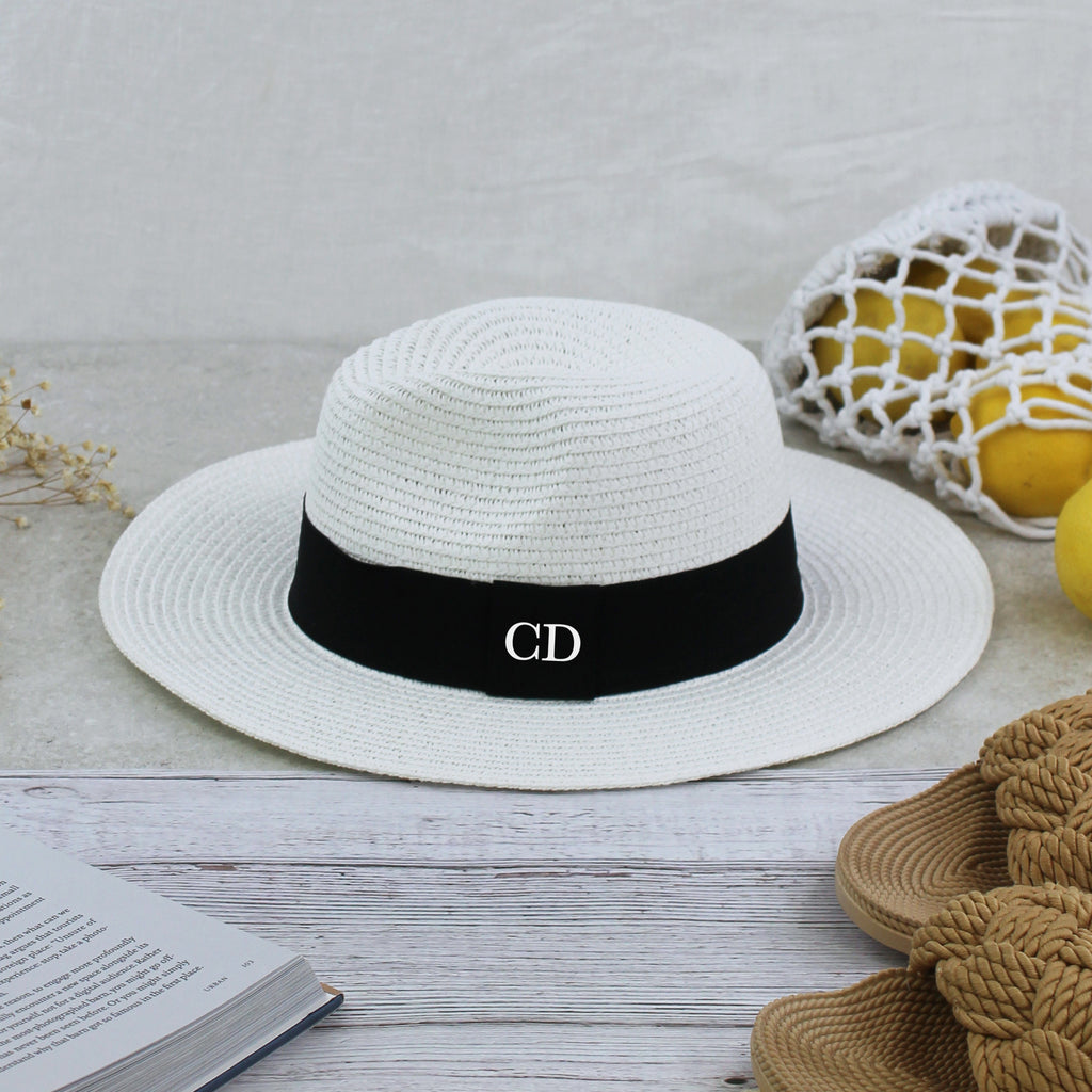 White Hat with Initials 