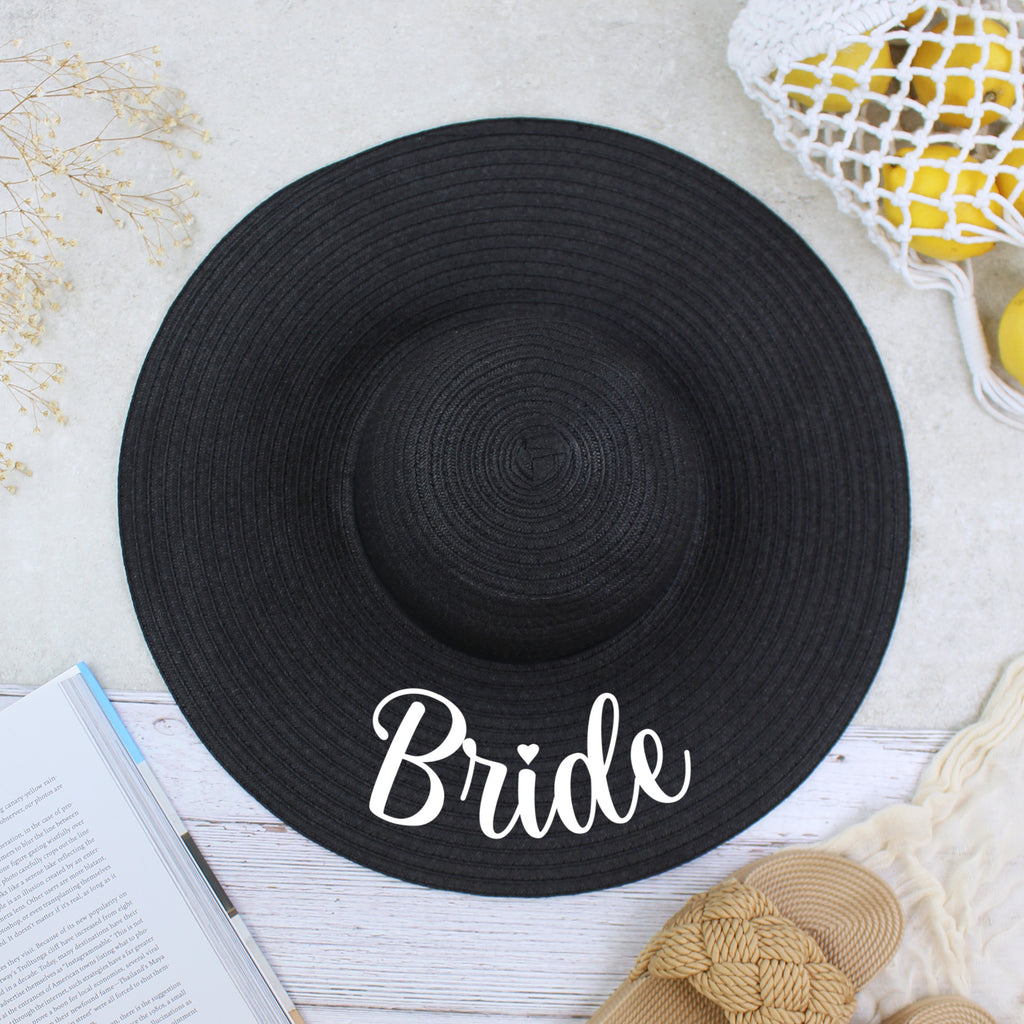 Personalised Wedding Role Wide Brimmed Sun Hat