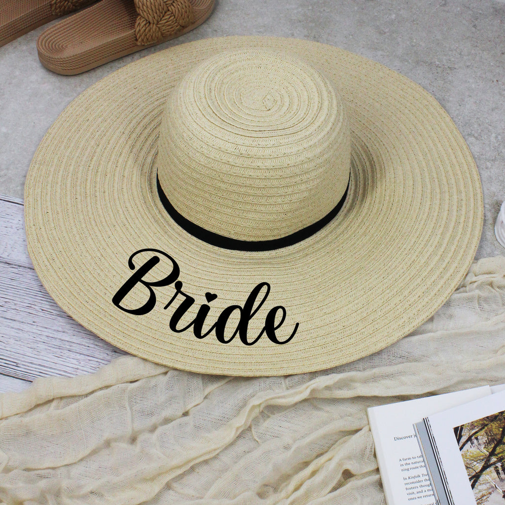 Personalised Mrs Bride Beach Hat