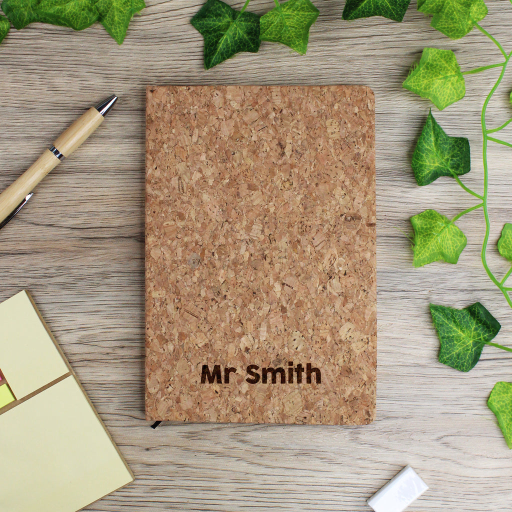 Personalised A5 Cork Teacher Notebook