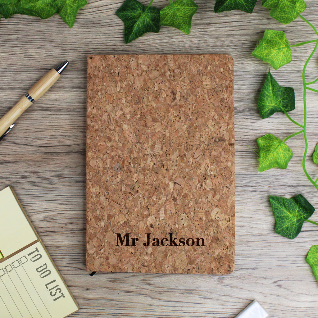 Personalised A5 Cork Teacher Notebook