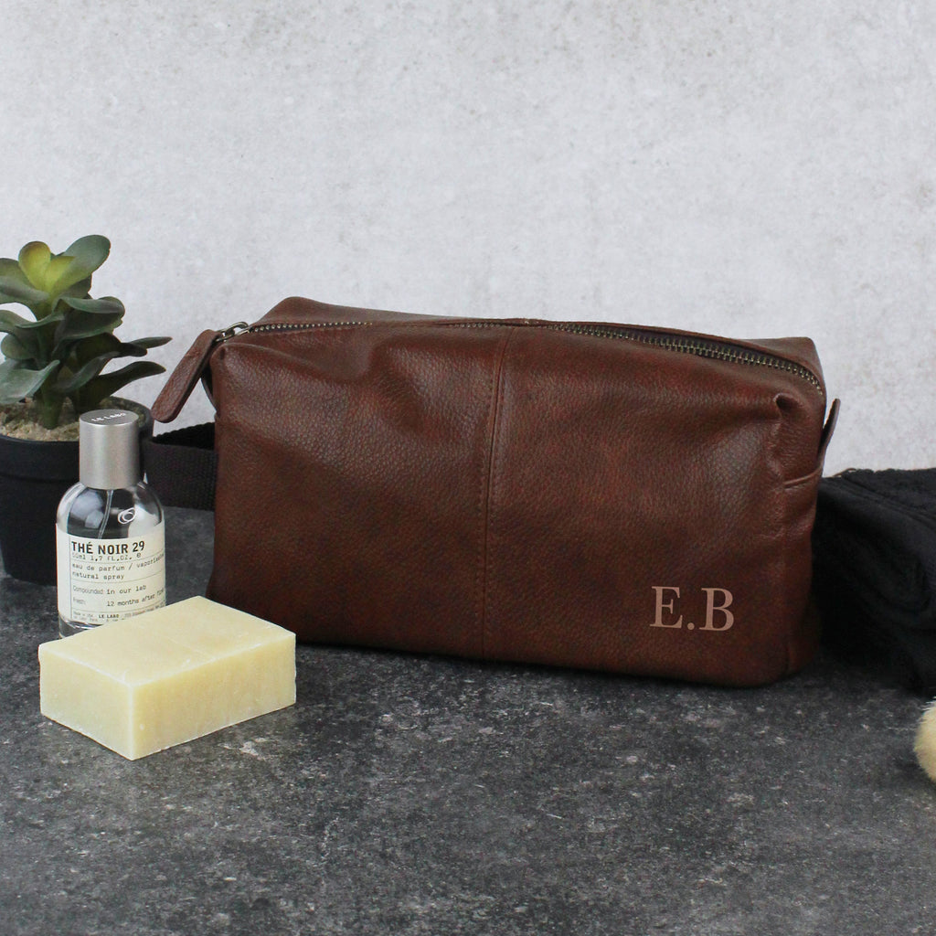 Personalised Men's Wash Bag with Initials