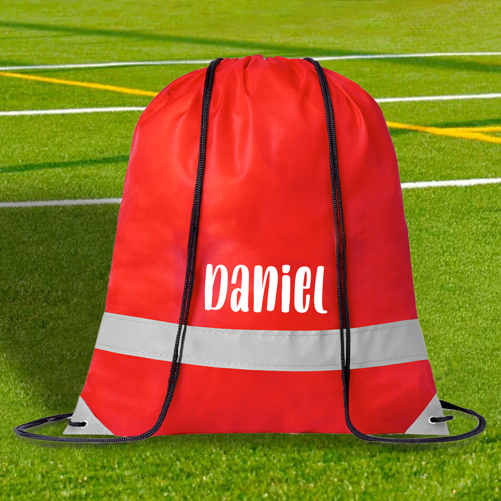 Personalised Children's High Viz Drawstring Bag