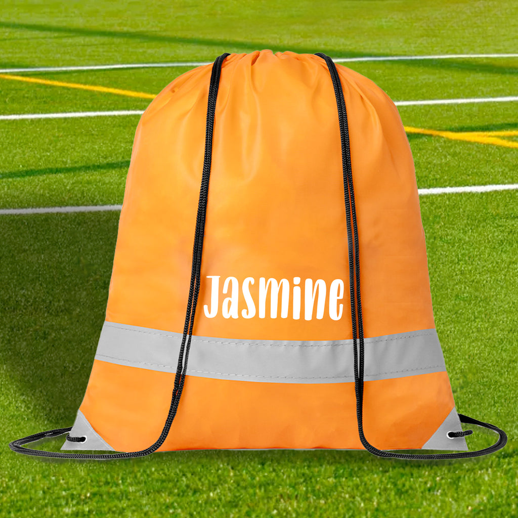 Personalised Children's High Viz Drawstring Bag