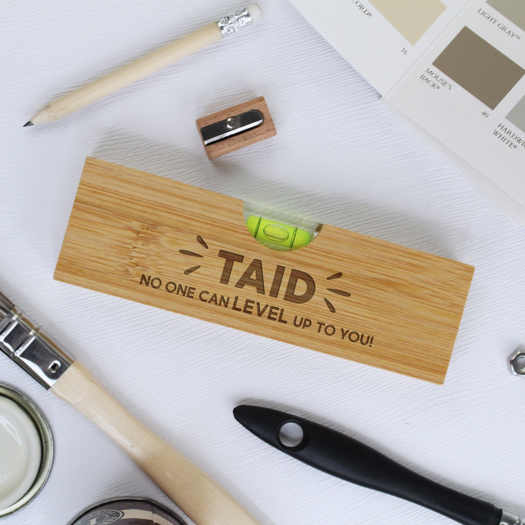 Personalised Grandad's 2 in 1 Spirit Level Bottle Opener - No One Can Level Up To You