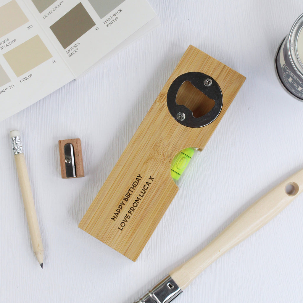 Personalised 'You're On A Whole Other Level' 2 in 1 Bottle Opener with Spirit Level