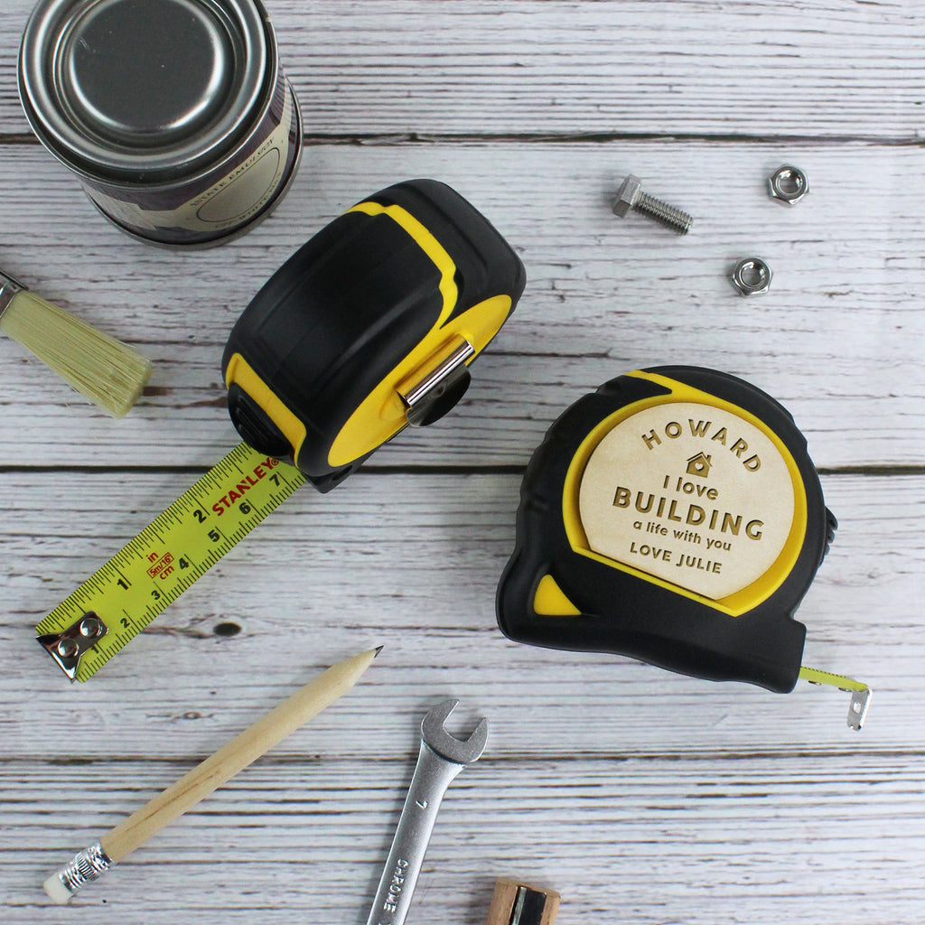 5M Personalised " I Love Building A Life With You" Stanley Tape Measure