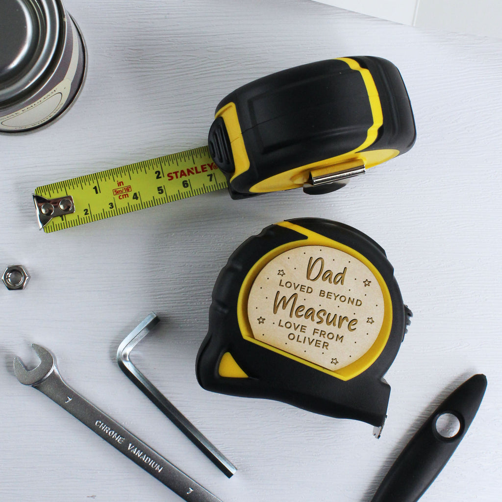 Personalised 'Loved Beyond Measure' 5M Stanley Tape Measure