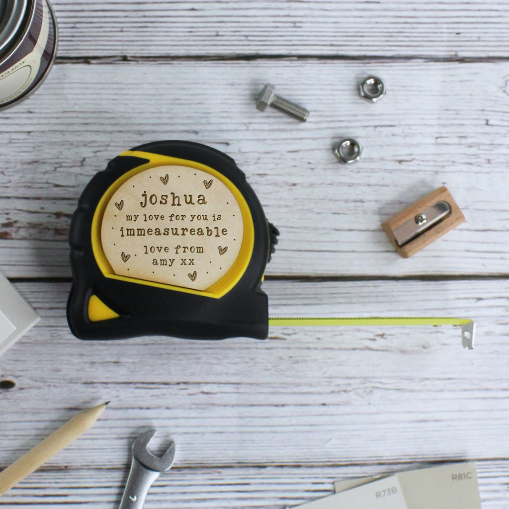 Personalised "My Love For You Is Immeasurable" Stanley Tape Measure