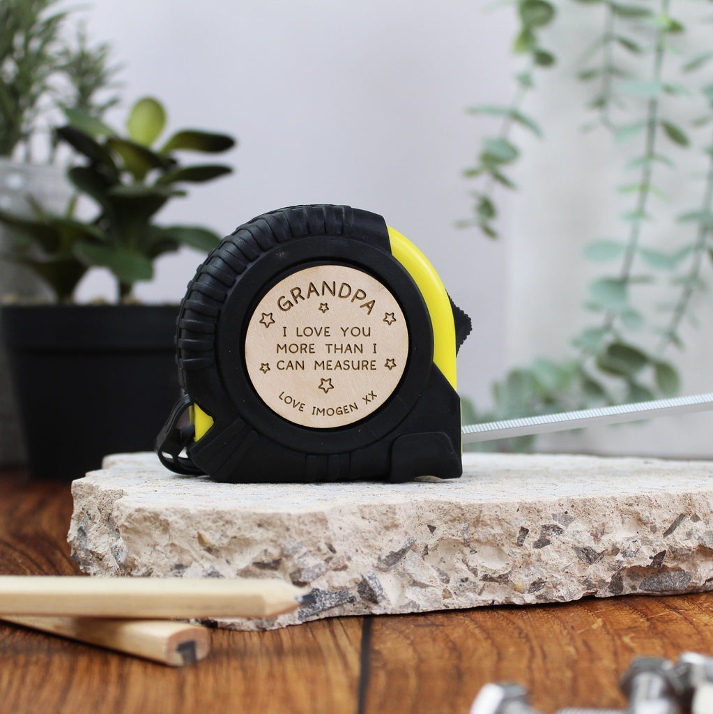 Personalised Grandad 'Love You More Than Can Measure' Tape Measure - 3M, 5M, 7.5M