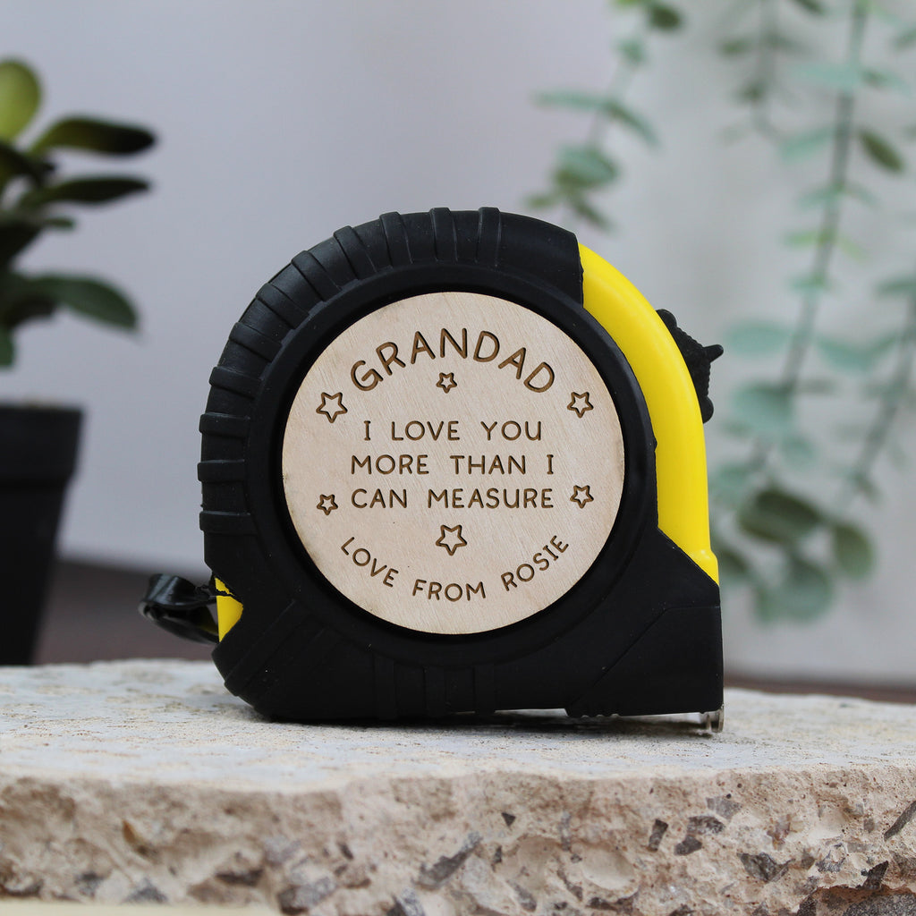 Personalised Grandad 'Love You More Than Can Measure' Tape Measure - 3M, 5M, 7.5M