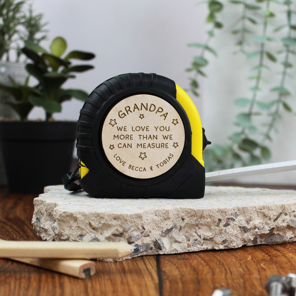 Personalised Grandad 'Love You More Than Can Measure' Tape Measure - 3M, 5M, 7.5M