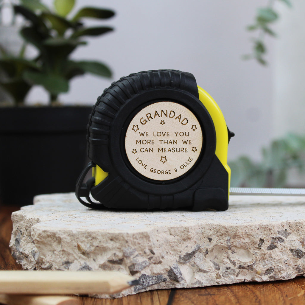 Personalised Grandad 'Love You More Than Can Measure' Tape Measure - 3M, 5M, 7.5M