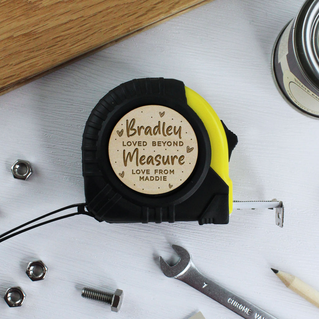 Personalised "Loved Beyond Measure" Tape Measure