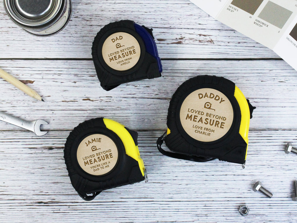 Personalised 'Daddy Loved Beyond Measure' Tape Measure - 3M, 5M, 7.5M