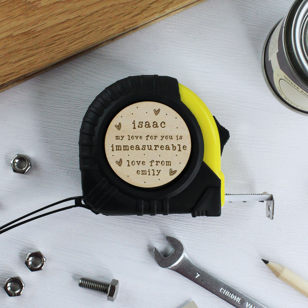 Personalised "My Love for you is Immeasurable" Tape Measure