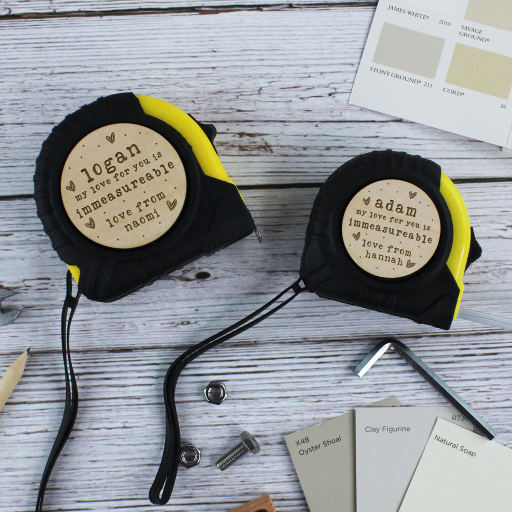 Personalised "My Love for you is Immeasurable" Tape Measure