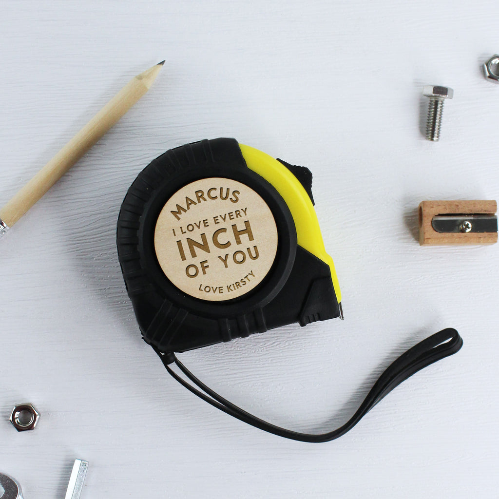 Personalised 3M 5M 7.5 Retractable Tape Measure - I Love Every Inch Of You