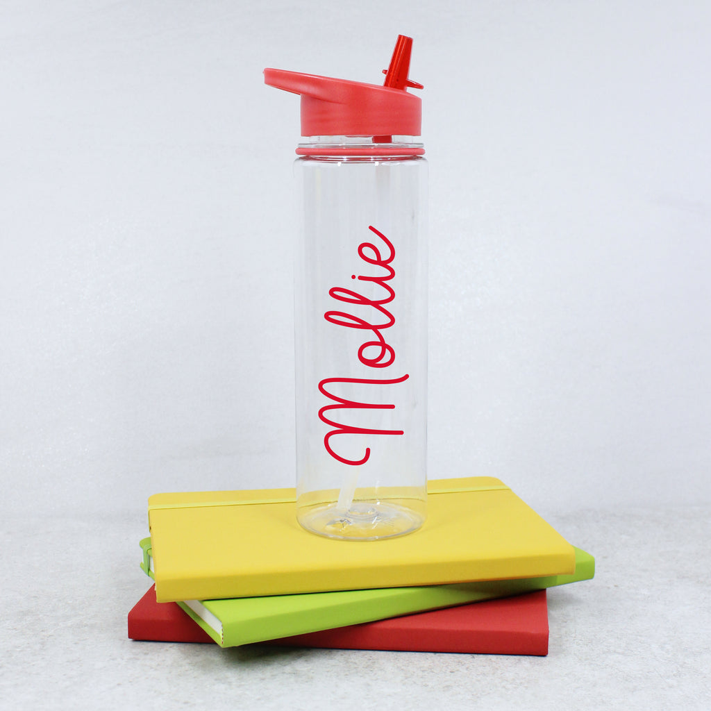 Personalised Children's 725ml Water Bottle with Flip Straw