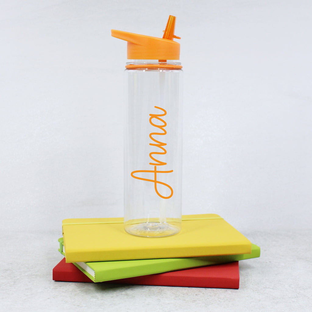 Personalised Children's 725ml Water Bottle with Flip Straw