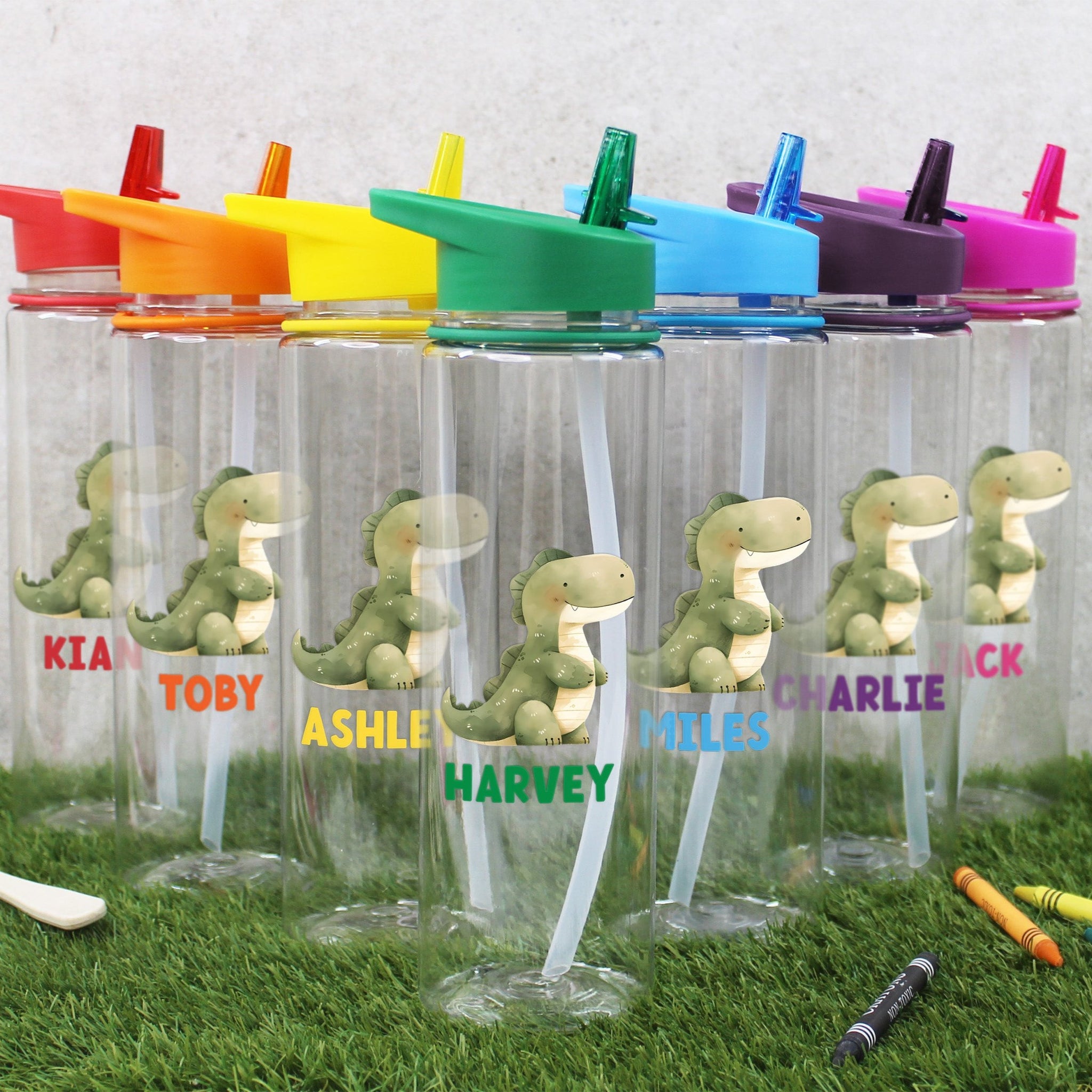 Personalized Gymnastics Aluminum Water Bottle - 20oz Custom Name Or Team Sport Bottle (Hot Pink) - View #7