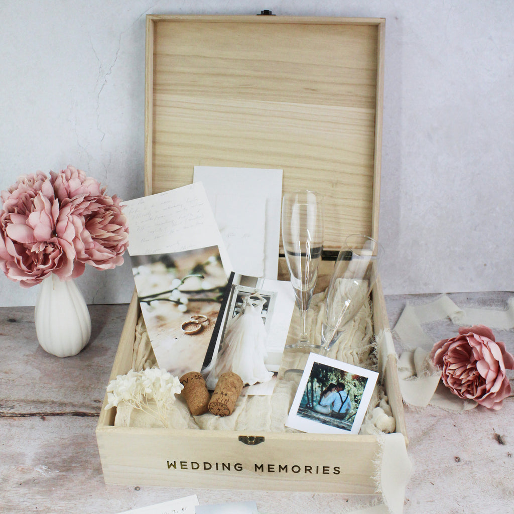 Personalised Wooden Mrs & Mrs Wedding Box