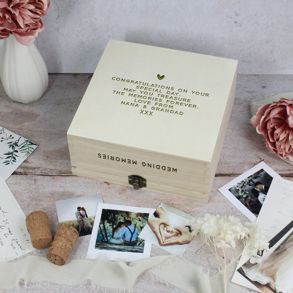 Personalised Wooden Mrs & Mrs Wedding Box