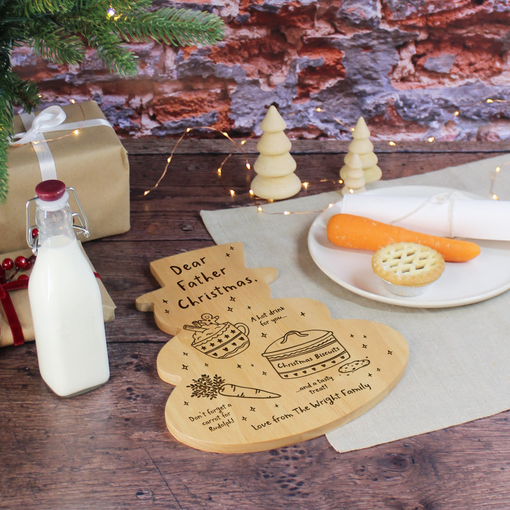 Personalised Snowman Shaped Christmas Eve Board