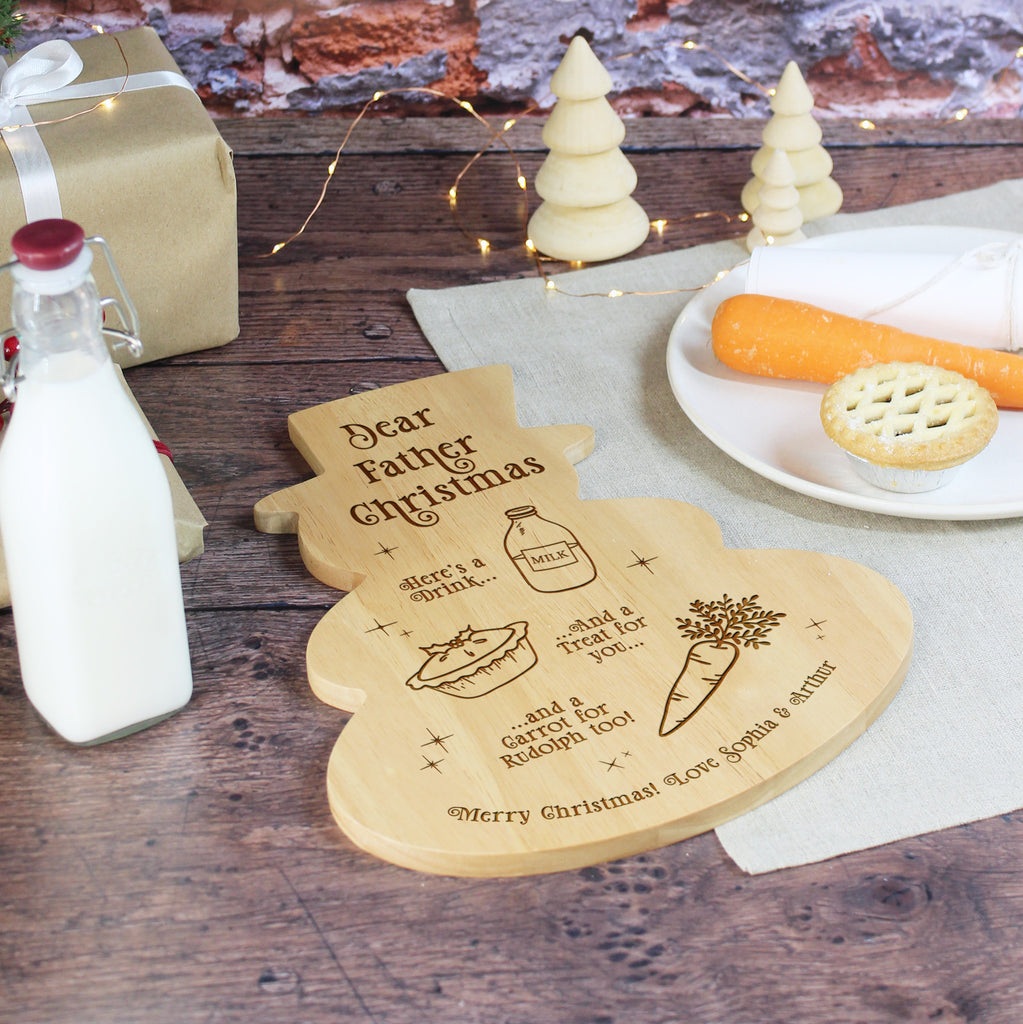 Personalised Traditional Snowman Shaped Christmas Eve Board