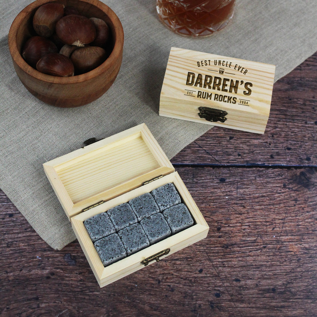Rum Stones Box with 8 Reusable Ice Cubes