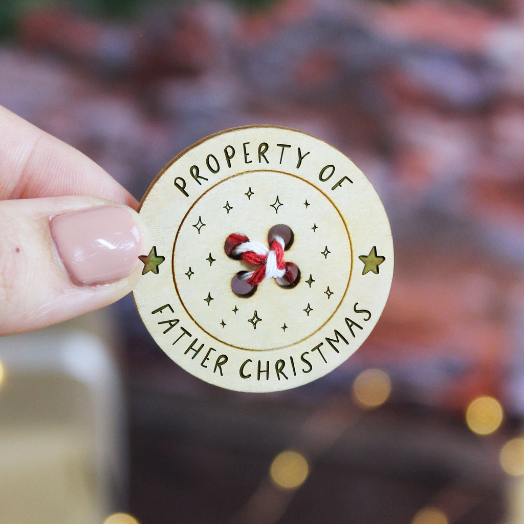 Property of Father Christmas Lost Button