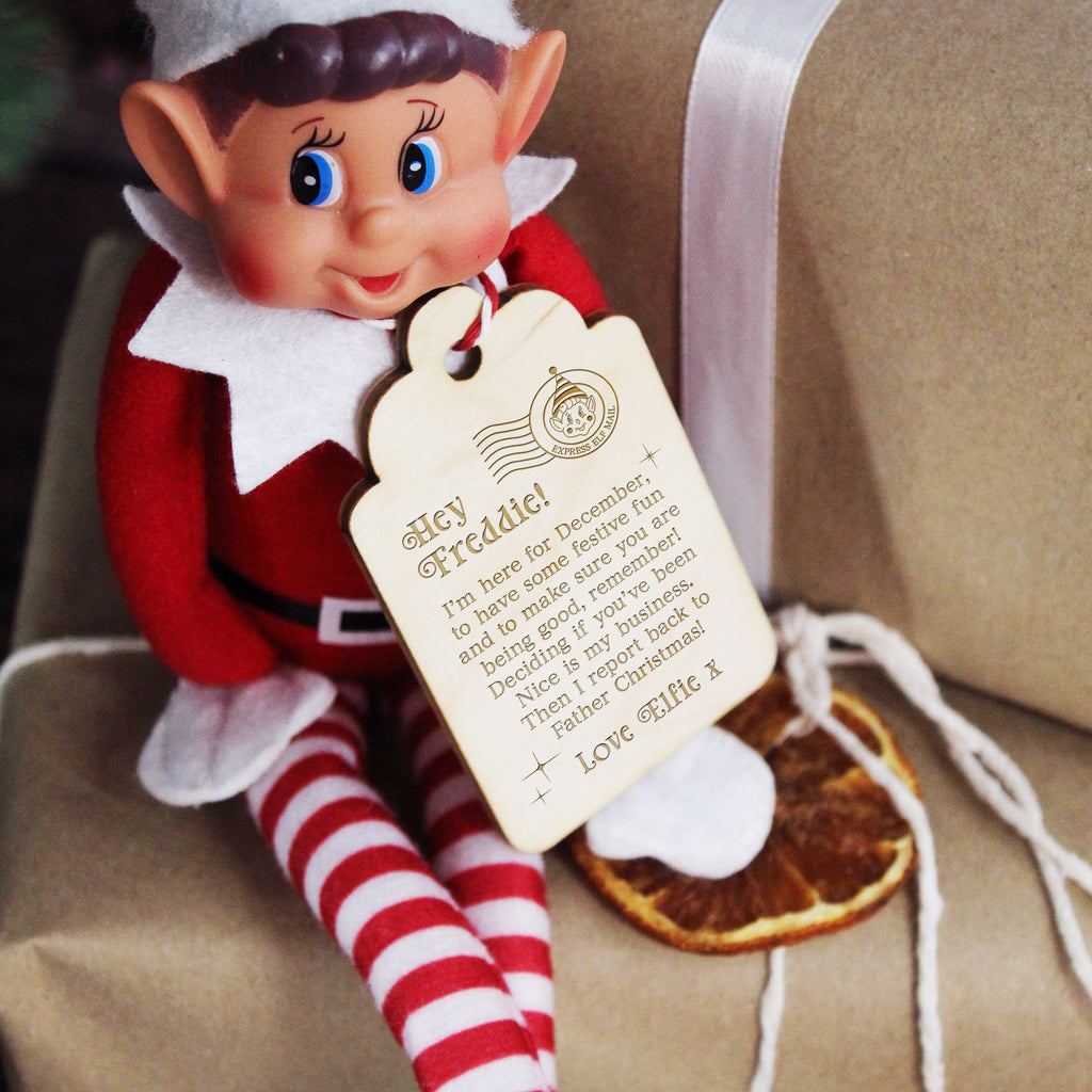 Personalised Traditional Elf Arrival Tag