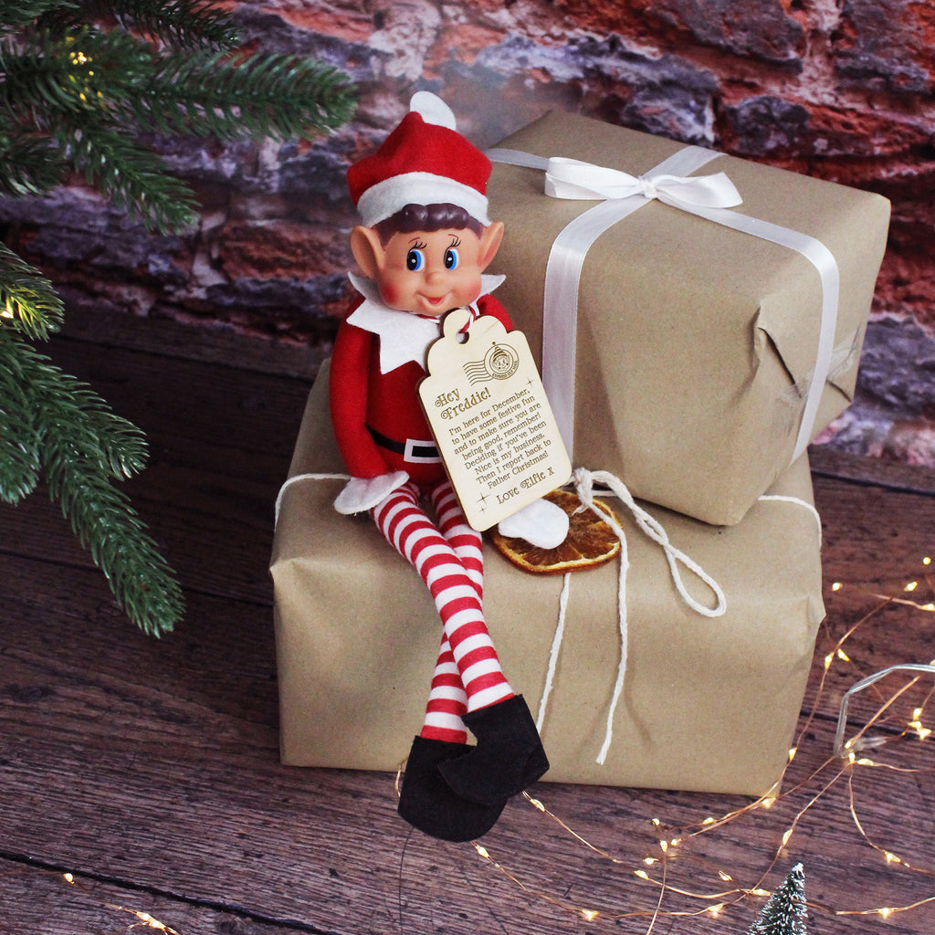 Personalised Traditional Elf Arrival Tag